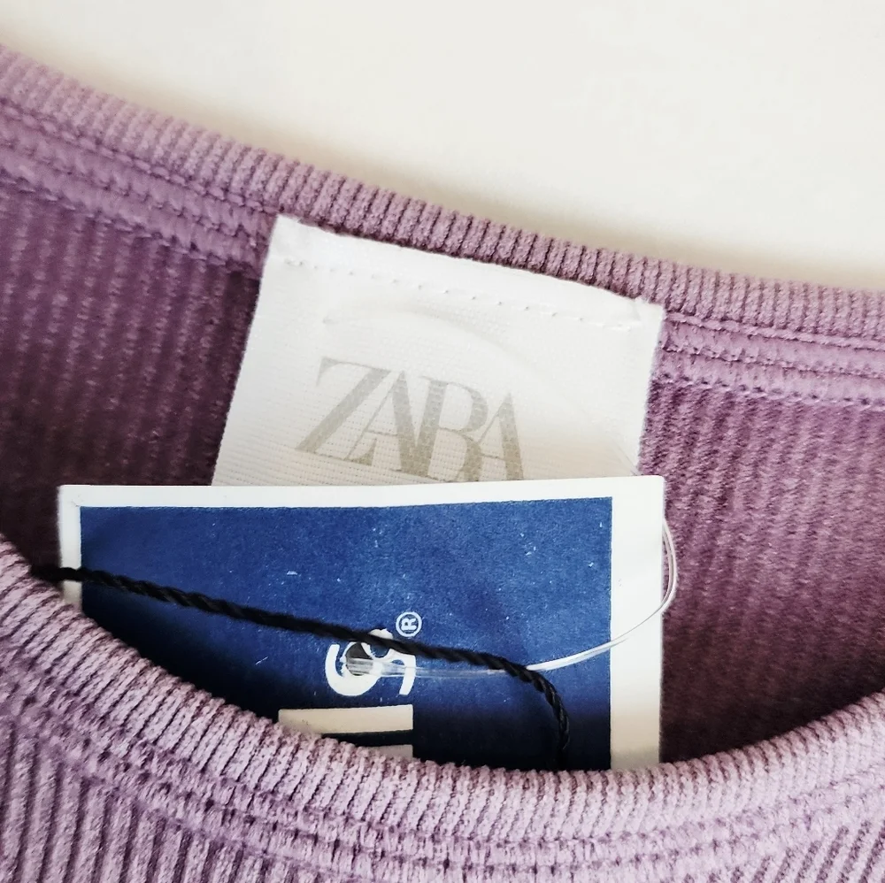 Zara Long Sleeve Cropped Sweater Top SIZE 12-14